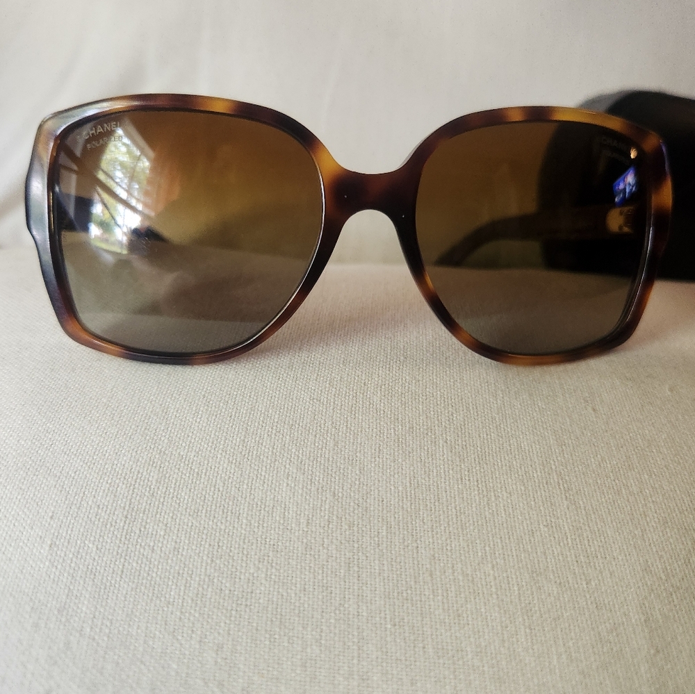 Chanel sunglasses. Used but still in excellent condition!